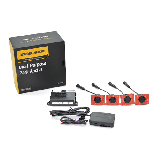 Steelmate Dual Purpose 4 Sensor Front Or Rear OE Flush Parking Sensor Kit - Matt Black