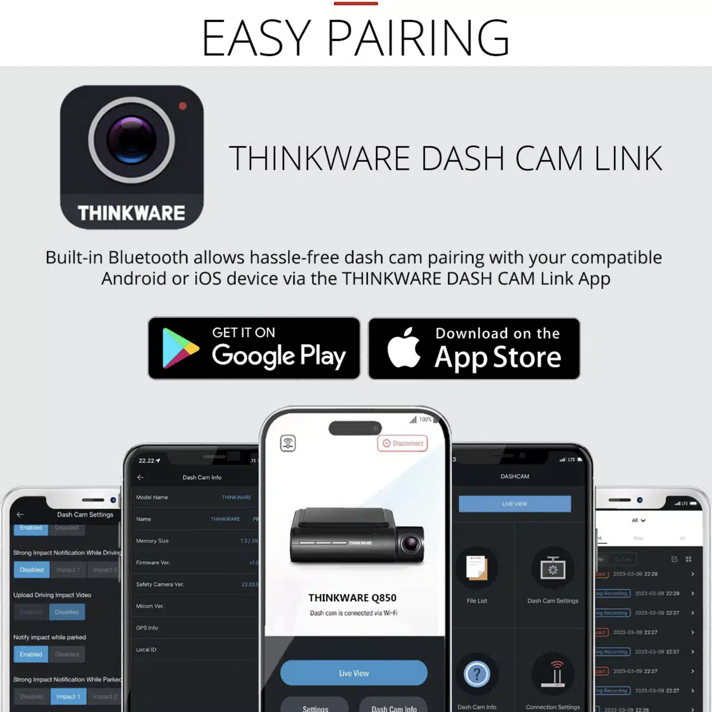 Thinkware U1000 Plus - 4K UHD Front & Rear Dash Cam 64Gb