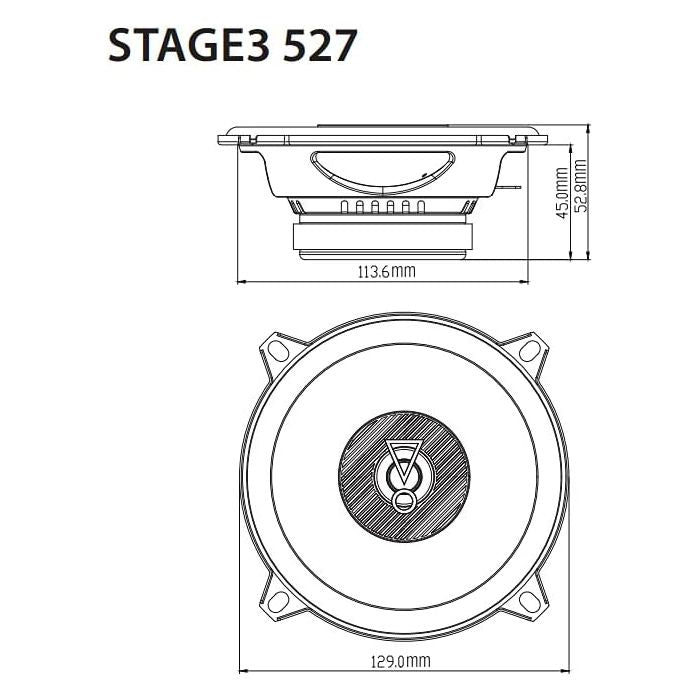 JBL STAGE3 527 - 5.25" 2-Way Coaxial Speakers 400W Total Power