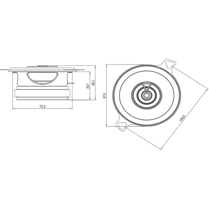 JBL Club 322F - Club Series 3.5 Inch 2-Way Car Coaxial Speakers