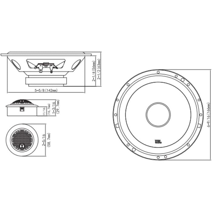 JBL STAGE2 604C - 6.5" 2-Way Component Speakers 540W Total Power
