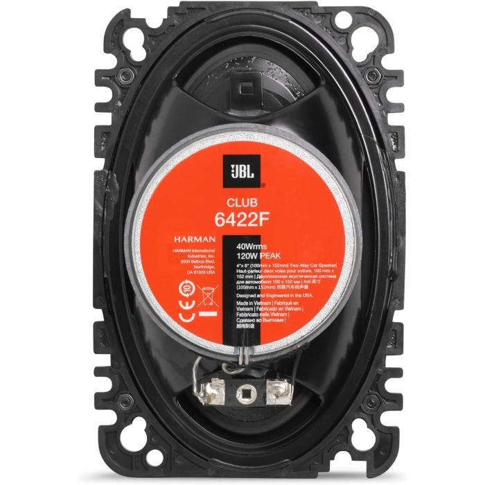 JBL Club 6422F - Club Series 4"X 6" 2-Way Car Coaxial Speakers