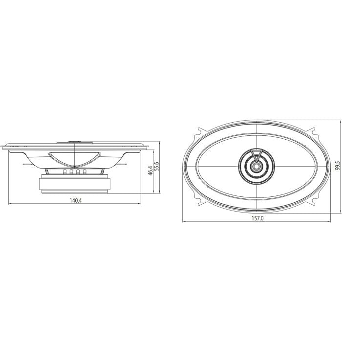 JBL Club 6422F - Club Series 4"X 6" 2-Way Car Coaxial Speakers