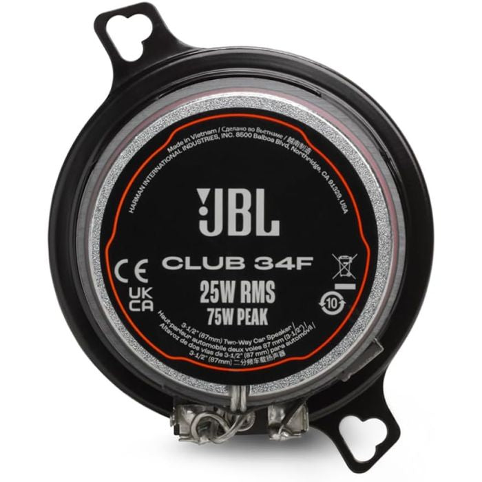 JBL Club 34F - 3.5" 2 Way Coaxial Car Speaker 150W Total Power