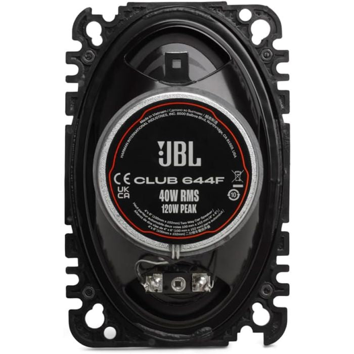 JBL CLUB 644F - 4"X6" 2 Way Coaxial Car Speakers 240W Total Power