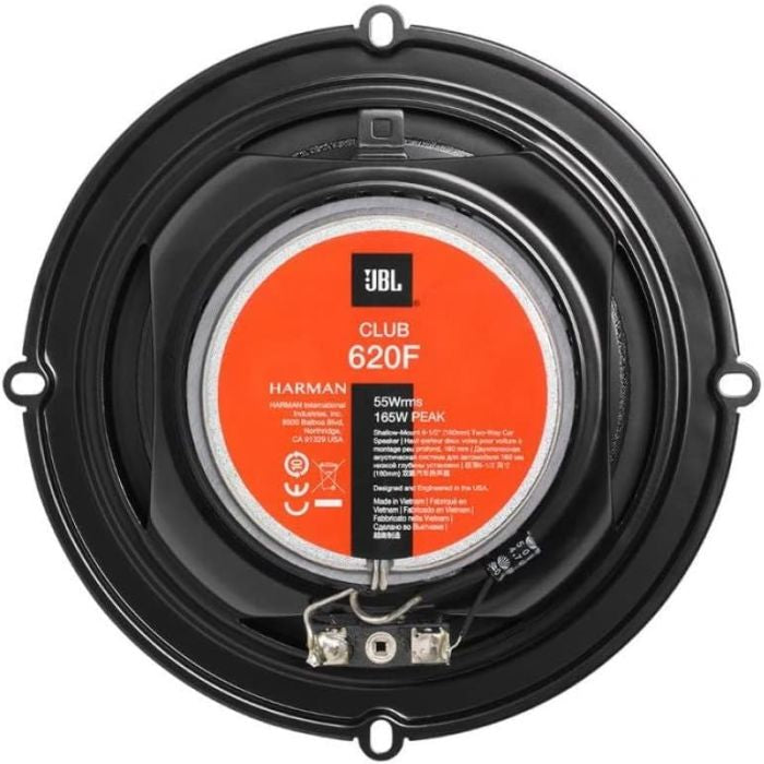 JBL Club 620F - 6.5" 2-Way Car Door Speakers Without Grill