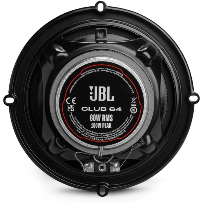 JBL CLUB 64 - 6.5" 2 Way Coaxial Car Speakers 360W Total Power