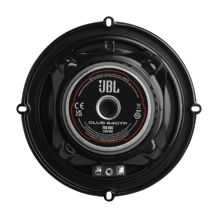 JBL CLUB 64CTP - 6.5 Inch 2-Way Car Component Speakers With Tweeter Pod 420W