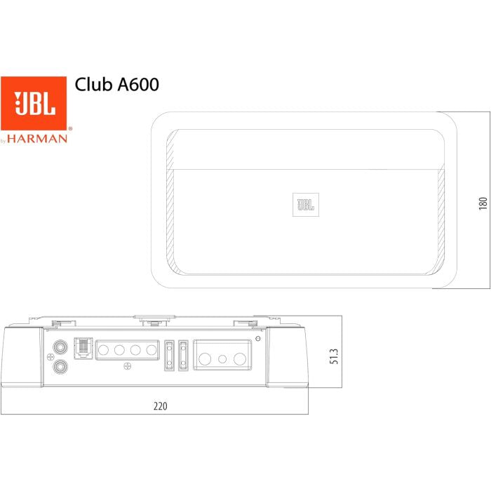 JBL CLUB A600 - Class D Mono Car Amplifier 600W RMS