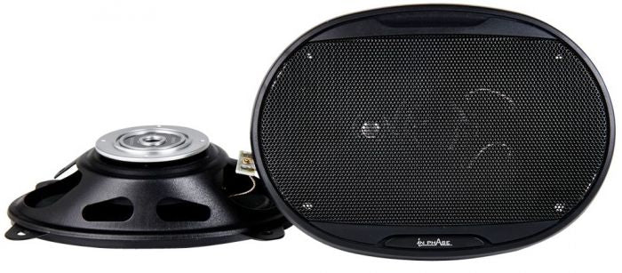 In Phase SXT6435 - 4x6" 200 Watt 3-Way Coaxial Thin Shallow Mount Speakers