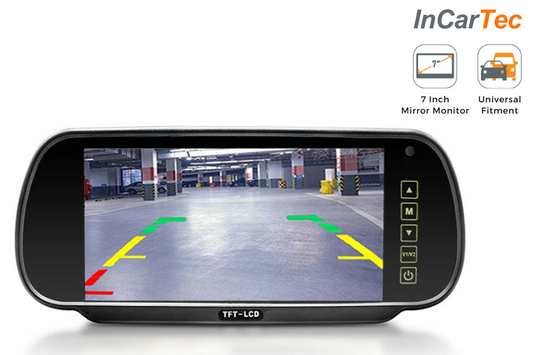 7 Inch TFT/LCD Rear View Clip-On Vehicle Mirror Monitor For Reverse View Cameras
