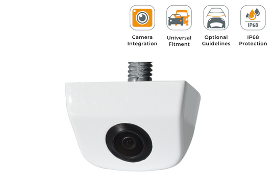 Universal Vehicle Reverse View Vertical Surface Mount Screw Thread Camera WHITE (NTSC)