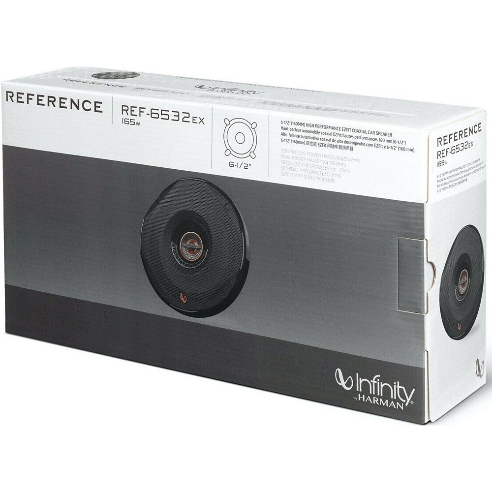 Infinity REF-6532EX Reference 165 Watt 6.5" 2 Way Shallow Fit Coaxial Car Speakers