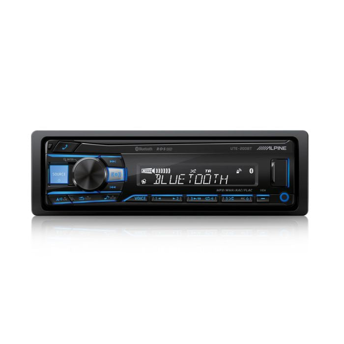 Alpine UTE-201BT Mechless Bluetooth MP3 FLAC USB AUX Car Stereo RDS Tuner
