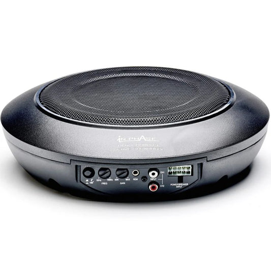 In Phase USW10 300W Underseat Subwoofer with Wiring Kit and Bass Remote