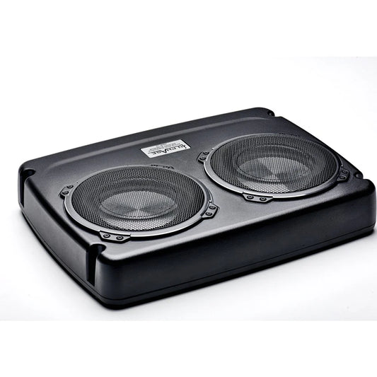 In Phase USW12 Dual Under-Seat Active Subwoofer System 600 Watts With Bass And Phase Wired Remote Control