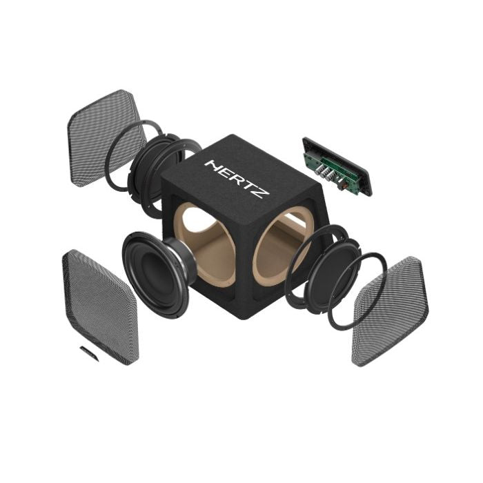 Hertz Dieci DBA 201 - 8" 440 W Active Subwoofer Box With Double Passive Radiators