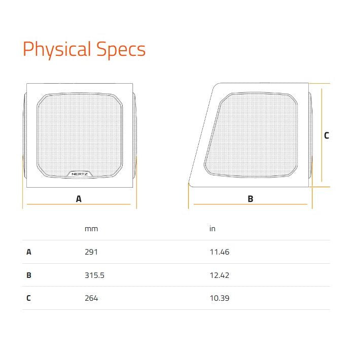 Hertz Dieci DBA 201 - 8" 440 W Active Subwoofer Box With Double Passive Radiators